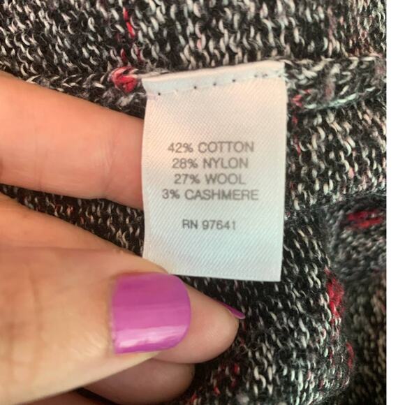 J. Jill black long sleeves asymmetrical tunic sweater size Tall Large - Picture 4 of 10